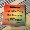 ATTITUDE Wall Art Ceramic Tile Sign Gift Home Decor Positive Quote Affirmation {{ JAMsCraftCloset }}