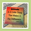 ATTITUDE Wall Art Ceramic Tile Sign Gift Home Decor Positive Quote Affirmation {{ JAMsCraftCloset }}