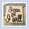 I CAN AND I WILL Wall Art Ceramic Tile Gift Home Decor Positive Quote Affirmation {{ JAMsCraftCloset }}