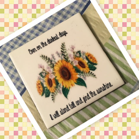 DARKEST DAYS Colored Wall Art Ceramic Tile Gift Home Decor Positive Quote Affirmation {{ JAMsCraftCloset }}