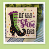 IF THE SHOE FITS PURPLE GREEN BLACK Wall Art Ceramic Tile Sign Gift Home Halloween Decor {{ JAMsCraftCloset }}