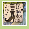 IF THE SHOE FITS BLACK STARS Wall Art Ceramic Tile Sign Gift Home Decor Halloween Decor {{ JAMsCraftCloset }}
