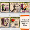 IF THE SHOE FITS PURPLE BLACK Wall Art Ceramic Tile Sign Gift Home Decor Halloween Decor {{ JAMsCraftCloset }}