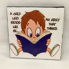 A CHILD WHO READS Wall Art Ceramic Tile Sign Gift Home Decor Positive Quote {{ JAMsCraftCloset }}