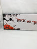 TRICK OR TREAT Pumpkin Cat Wall Art Ceramic Tile Sign Gift Home Holiday Halloween Decor {{ JAMsCraftCloset }}