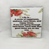 LIFE IS... Wall Art Tile Sign Gift Idea Home Decor Positive Saying AffirmationN {{ JAMsCraftCloset }}