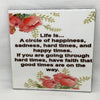 LIFE IS... Wall Art Tile Sign Gift Idea Home Decor Positive Saying AffirmationN {{ JAMsCraftCloset }}
