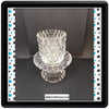 Candle Holder Votive Vintage Diamond Point Clear Glass Shelf Sitter Home Decor - JAMsCraftCloset