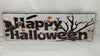 HAPPY HALLOWEEN Witch Hat Ghost Wall Art Ceramic Tile Sign Gift Holiday Halloween Decor {{ JAMsCraftCloset }}