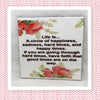 LIFE IS... Wall Art Tile Sign Gift Idea Home Decor Positive Saying AffirmationN {{ JAMsCraftCloset }}