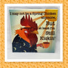 SPRING CHICKEN STILL KICKIN Wall Art Tile Sign Gift Home Decor Positive Saying {{ JAMsCraftCloset }}