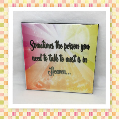 PERSON YOU NEED TO TALK TO MOST Wall Art Tile Sign Gift Home Decor Positive Saying {{ JAMsCraftCloset }}