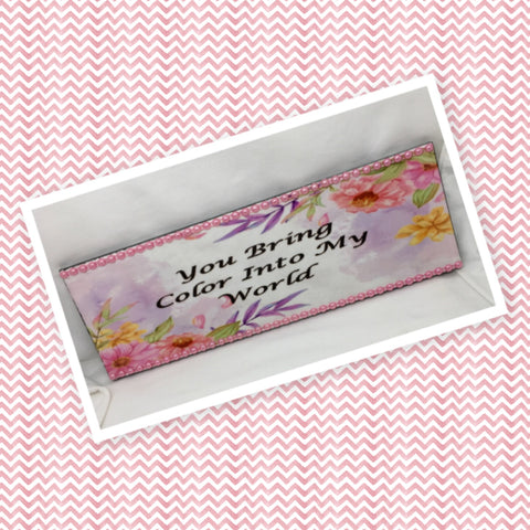 YOU BRING COLOR INTO MY WORLD Ceramic Tile Decal Sign Wall Art Gift Home Decor {{ JAMsCraftCloset }}