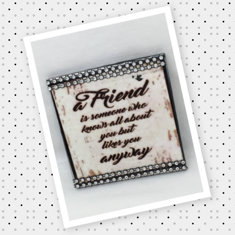 A FRIEND Wall Art Ceramic Tile Sign Gift Home Decor Positive Quote Affirmation Gift Idea {{ JAMsCraftCloset }}