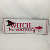 WITCH IN TRAINING Wall Art Ceramic Tile Sign Gift Holiday Halloween Home Decor {{ JAMsCraftCloset }}