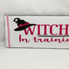 WITCH IN TRAINING Wall Art Ceramic Tile Sign Gift Holiday Halloween Home Decor {{ JAMsCraftCloset }}