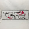 LOVE YOU TO THE MOON Ceramic Tile Sign Wall Art Wedding Gift Home Decor Positive Saying {{ JAMsCraftCloset }}