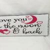 LOVE YOU TO THE MOON Ceramic Tile Sign Wall Art Wedding Gift Home Decor Positive Saying {{ JAMsCraftCloset }}
