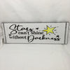 STARS NEED DARKNESS Ceramic Tile Sign Wall Art Wedding Gift Home Decor Positive Saying {{ JAMsCraftCloset }}