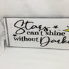 STARS NEED DARKNESS Ceramic Tile Sign Wall Art Wedding Gift Home Decor Positive Saying {{ JAMsCraftCloset }}