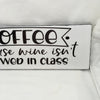 COFFEE WINE IS NOT ALLOWED Tile Decal Sign Funny KITCHEN Decor Wall Art Gift Idea {{ JAMsCraftCloset }}