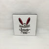 SOMEBUNNY LOVES YOU Wall Art Ceramic Tile Sign Gift Home Holiday Decor Positive Quote {{ JAMsCraftCloset }}