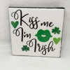 KISS ME I AM IRISH Wall Art Ceramic Tile Sign Gift Home Holiday Decor Positive Quote {{ JAMsCraftCloset }}
