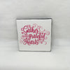 GATHER WITH GRATEFUL HEARTS Wall Art Ceramic Tile Sign Gift Home Decor Positive Quote {{ JAMsCraftCloset }}