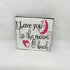 LOVE YOU TO THE MOON Wall Art Ceramic Tile Sign Gift Home Decor Positive Quote {{ JAMsCraftCloset }}