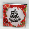 LOVE IS THE MAIN INGREDIENT Wall Art Ceramic Tile Sign Gift Home Kitchen Decor Positive Quote {{ JAMsCraftCloset }}