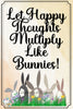 Garden Flag Digital Design Sublimation Easter Graphic SVG-PNG-JPEG Download LET HAPPY THOUGHTS MULTIPLY LIKE BUNNIES Crafters Delight {{ JAMsCraftCloset }}