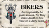 License Plate Motorcycle Vanity Plate Digital Graphic Design Download BIKERS IMPOSSIBLE TO PUSH AROUND SVG-PNG-JPEG Sublimation Crafters Delight {{ JAMsCraftCloset }}