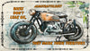Motorcycle License Vanity Plate Custom Tag Front Clever Funny Unique BIKES DONT LEAK OIL Sublimation on Metal - JAMsCraftCloset