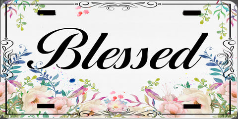 License Plate Digital Graphic Design Download BLESSED 2 SVG-PNG-JPEG Sublimation Crafters Delight {{ JAMsCraftCloset }}