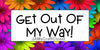 License Vanity Plate Front Plate Clever Funny Custom Plate Car Tag GET OUT OF MY WAY Sublimation on Metal Gift Idea {{ JAMsCraftCloset }}