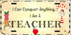 License Vanity Plate Front Plate Clever Funny Custom Plate Car Tag I AM A TEACHER Sublimation on Metal Gift Idea {{ JAMsCraftCloset }}