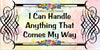 License Vanity Plate Front Plate Clever Funny Custom Plate Car Tag I CAN HANDLE ANYTHING Sublimation on Metal Gift Idea {{ JAMsCraftCloset }}