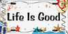 License Vanity Plate Front Plate Clever Funny Custom Plate Car Tag LIFE IS GOOD Sublimation on Metal Gift Idea {{ JAMsCraftCloset }}