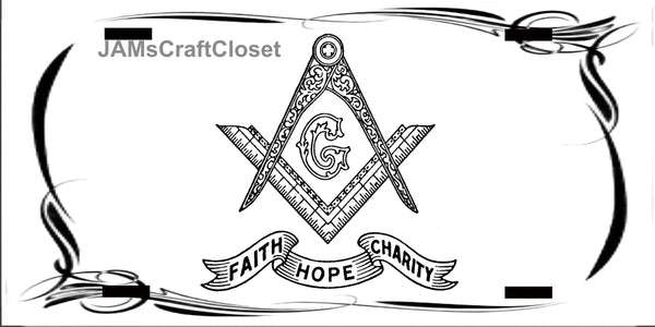License Plate Digital Graphic Design Download MASON FAITH HOPE CHARITY SVG-PNG Sublimation MASON Crafters Delight {{ JAMsCraftCloset }}