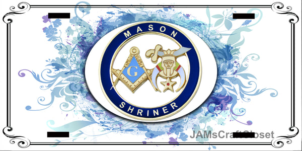 License Plate Digital Graphic Design Download MASON SHRINERS SVG-PNG Sublimation MASON Crafters Delight {{ JAMsCraftCloset }}