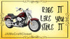 License Plate Motorcycle Digital Graphic Design Download RIDE IT LIKE YOU STOLE IT SVG-PNG-JPEG Sublimation Crafters Delight {{ JAMsCraftCloset }}