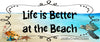 License Vanity Plate Front Plate Clever Funny Custom Plate Car Tag LIFE IS BETTER AT THE BEACH Sublimation on Metal Gift Idea {{ JAMsCraftCloset }}