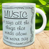 MUG Coffee Full Wrap Sublimation Digital Graphic Design Download MUSIC IT SAYS ALL THINGS SVG-PNG Music Crafters Delight {{ JAMsCraftCloset }}