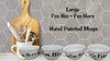 MUGS Soup Bowls Hand Painted I'M HERS I'M HIS Turquoise Yellow Purple Happy Dot Flowers Set of Two Crafters Delight {{ JAMsCraftCloset }}