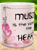 MUG Coffee Full Wrap Sublimation Digital Graphic Design Download MUSIC IS THE VOICE OF THE HEART SVG-PNG Music Crafters Delight {{ JAMsCraftCloset }}