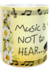 MUG Coffee Full Wrap Sublimation Digital Graphic Design Download MUSIC IS NOT TO HEAR SVG-PNG Music Crafters Delight {{ JAMsCraftCloset }}