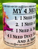 MUG Coffee Full Wrap Sublimation Digital Graphic Design Download MY 4 MOODS SVG-PNG Crafters Delight {{ JAMsCraftCloset }}