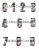 NUMBER SETS Digital Graphic Design Typography Clipart SVG-PNG Sublimation CHEF BLACK CHECKERED Design Download Crafters Delight {{ JAMsCraftCloset }}