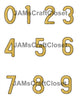 NUMBER SETS Digital Graphic Design Typography Clipart SVG-PNG Sublimation GOLD FOIL METALIC Industrial Design Download Crafters Delight {{ JAMsCraftCloset }}