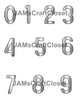 NUMBER SETS Digital Graphic Design Typography Clipart SVG-PNG Sublimation BRUSHED METAL METALIC Industrial Design Download Crafters Delight {{ JAMsCraftCloset }}